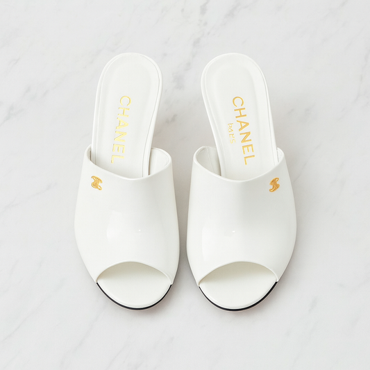 Chanel Patent Leather Mules with Heels