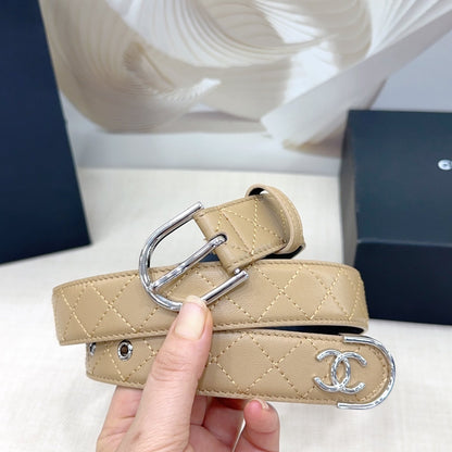 Chanel Quilted Leather Belt with CC Logo