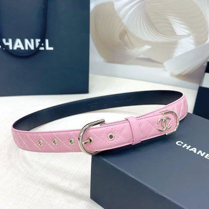 Chanel Quilted Leather Belt with CC Logo