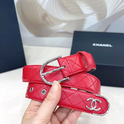 Chanel Quilted Leather Belt with CC Logo