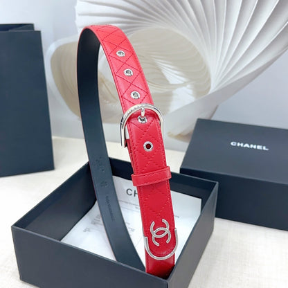 Chanel Quilted Leather Belt with CC Logo