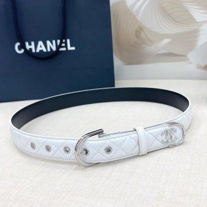 Chanel Quilted Leather Belt with CC Logo