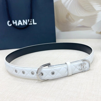 Chanel Quilted Leather Belt with CC Logo