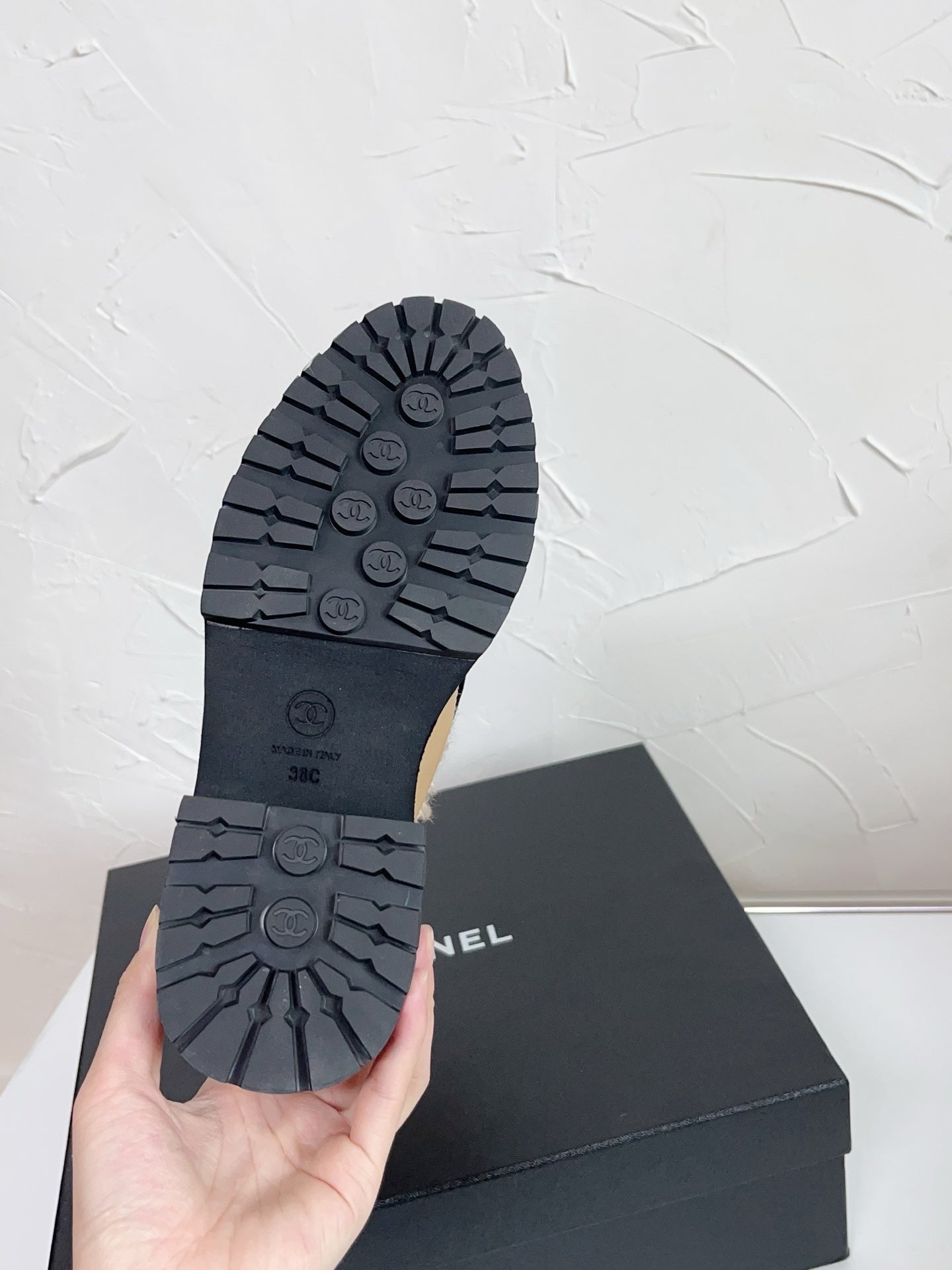 Chanel Shearling Bow Snow Boots