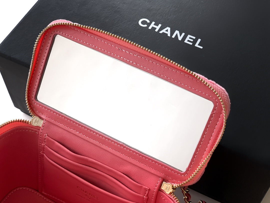 Chanel Velvet Vanity Bag with Crystal Charm