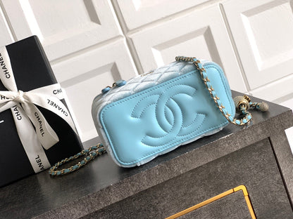 Chanel Velvet Vanity Bag with Crystal Charm