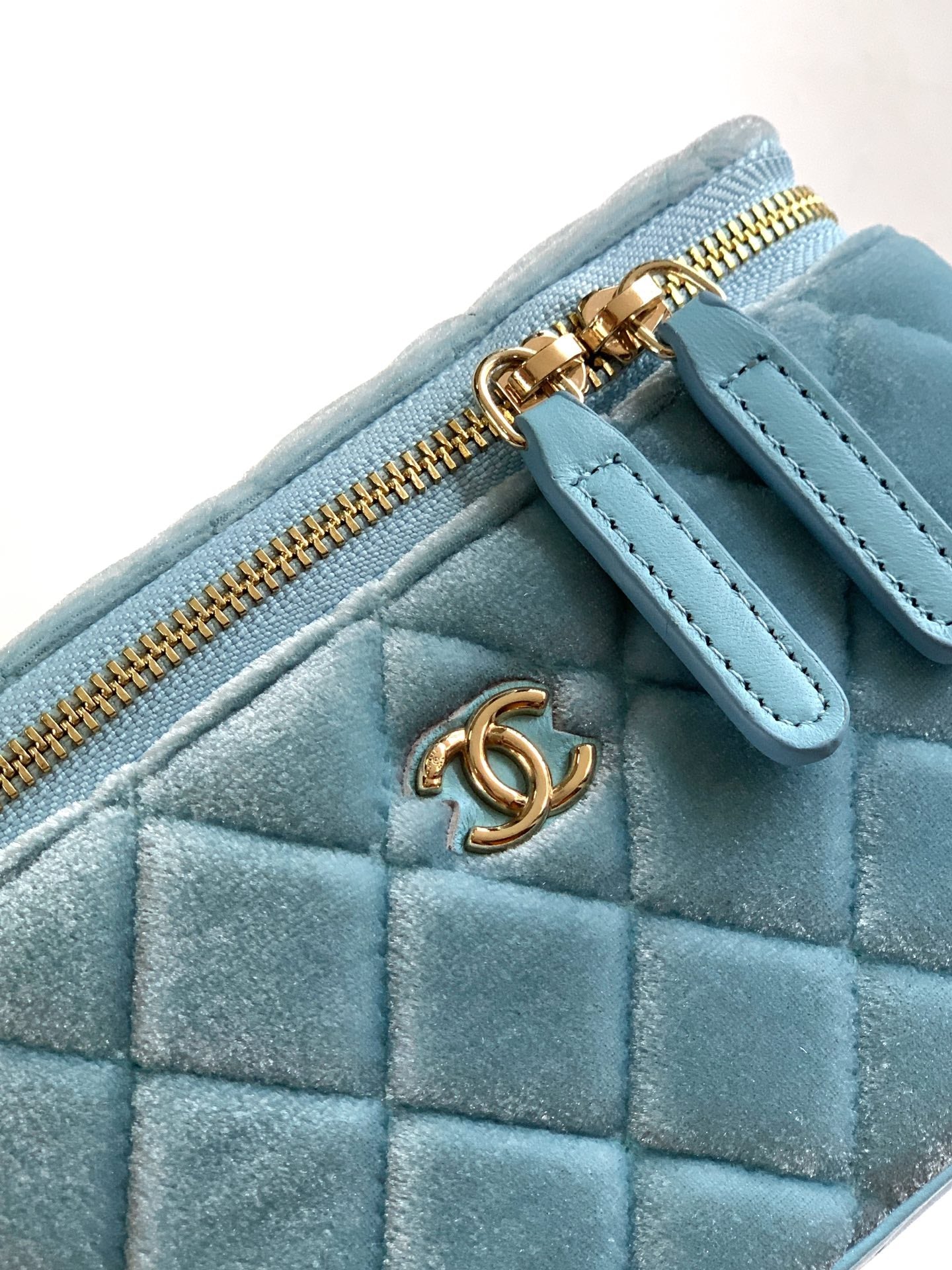 Chanel Velvet Vanity Bag with Crystal Charm
