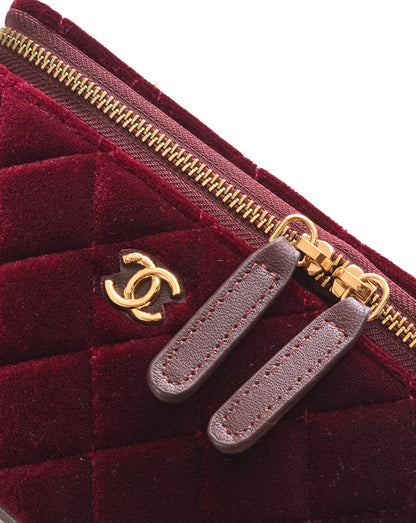 Chanel Velvet Vanity Bag with Crystal Charm