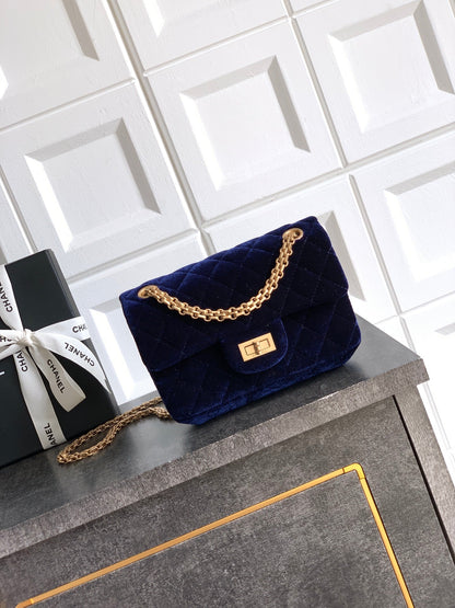 Chanel Velvet Vintage 2.55 Reissue Mini Flap Bag