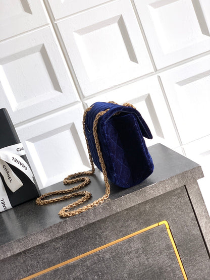 Chanel Velvet Vintage 2.55 Reissue Mini Flap Bag