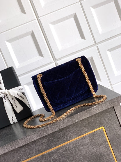 Chanel Velvet Vintage 2.55 Reissue Mini Flap Bag