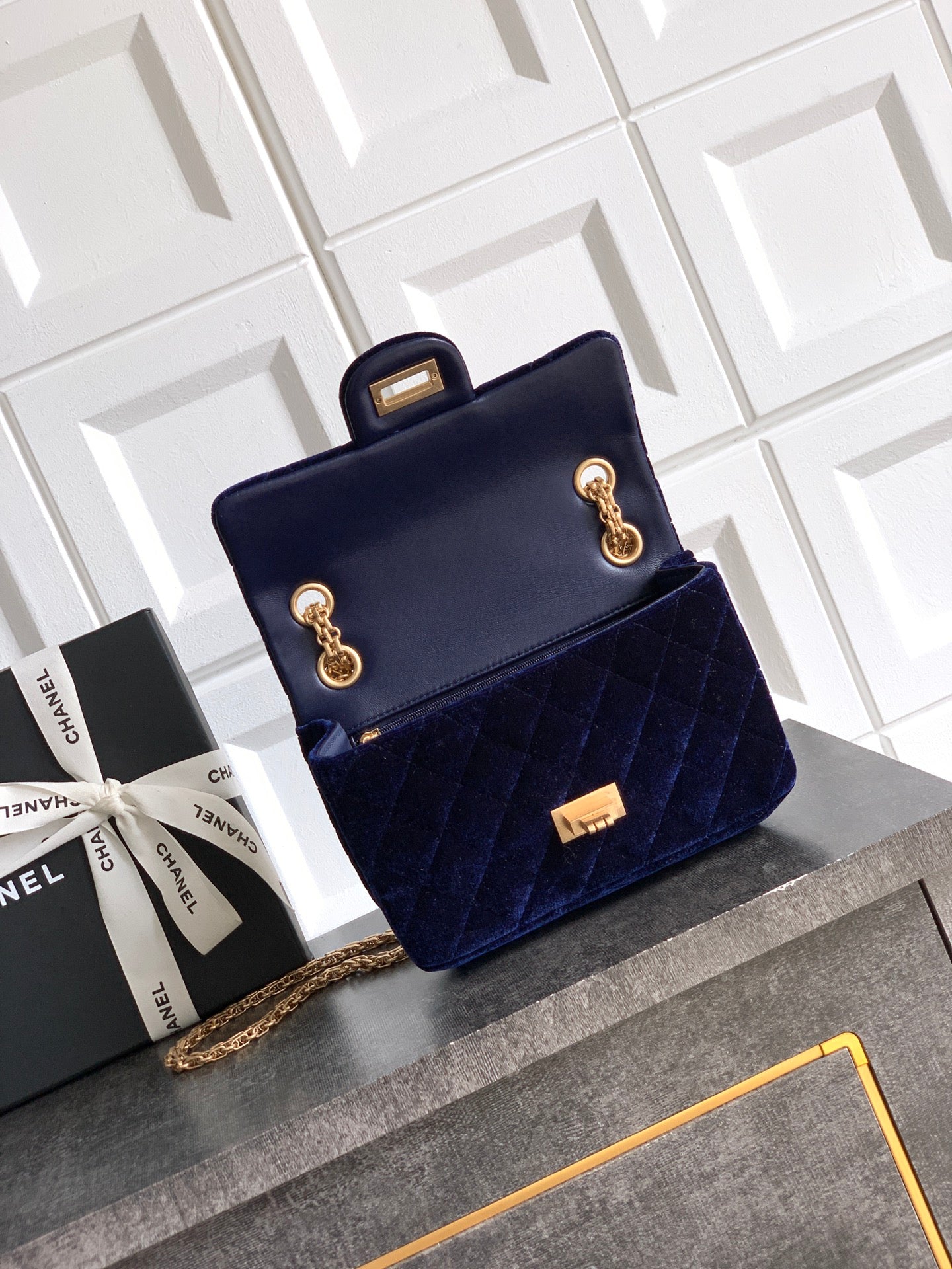 Chanel Velvet Vintage 2.55 Reissue Mini Flap Bag