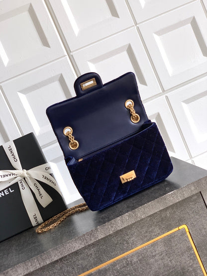 Chanel Velvet Vintage 2.55 Reissue Mini Flap Bag