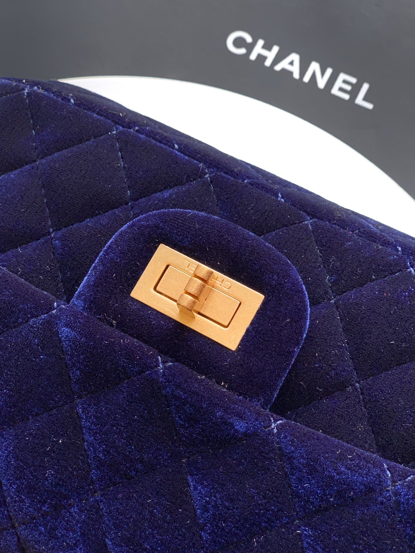 Chanel Velvet Vintage 2.55 Reissue Mini Flap Bag