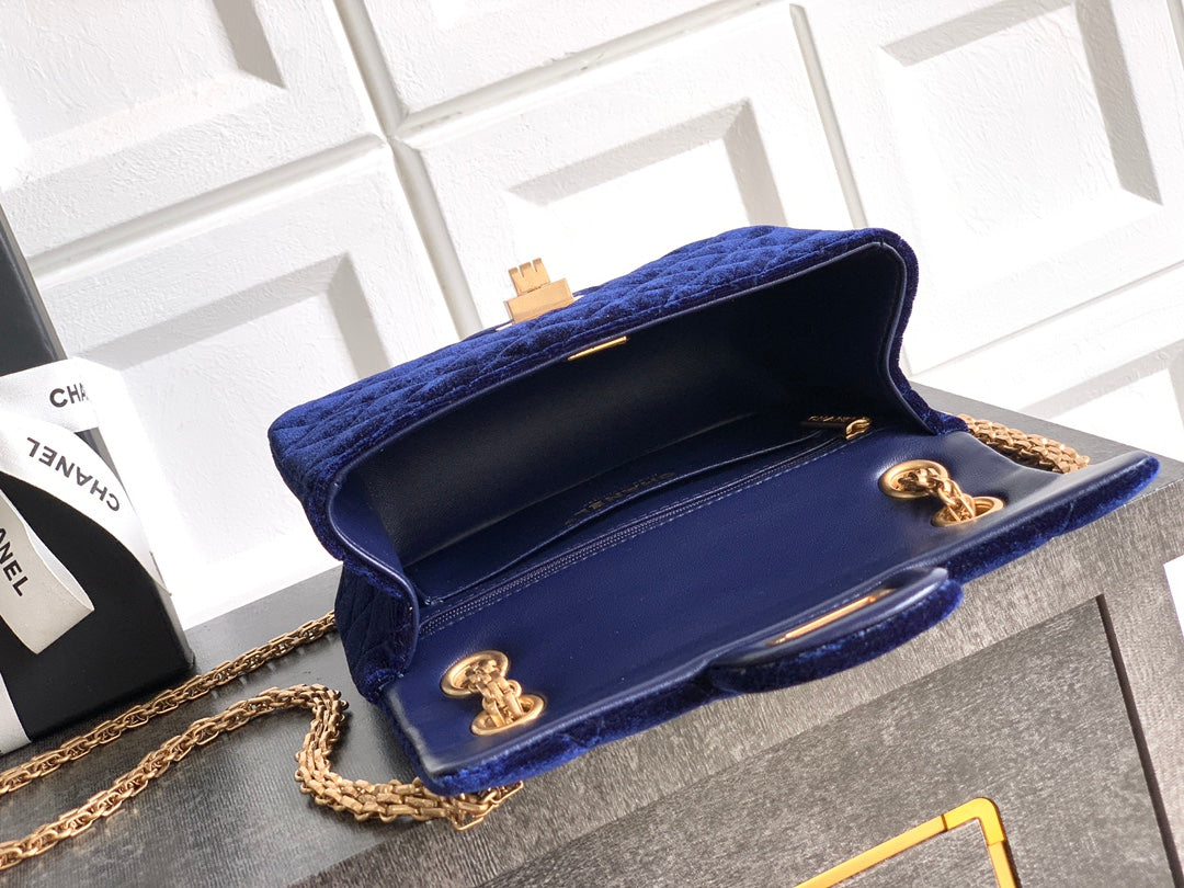 Chanel Velvet Vintage 2.55 Reissue Mini Flap Bag