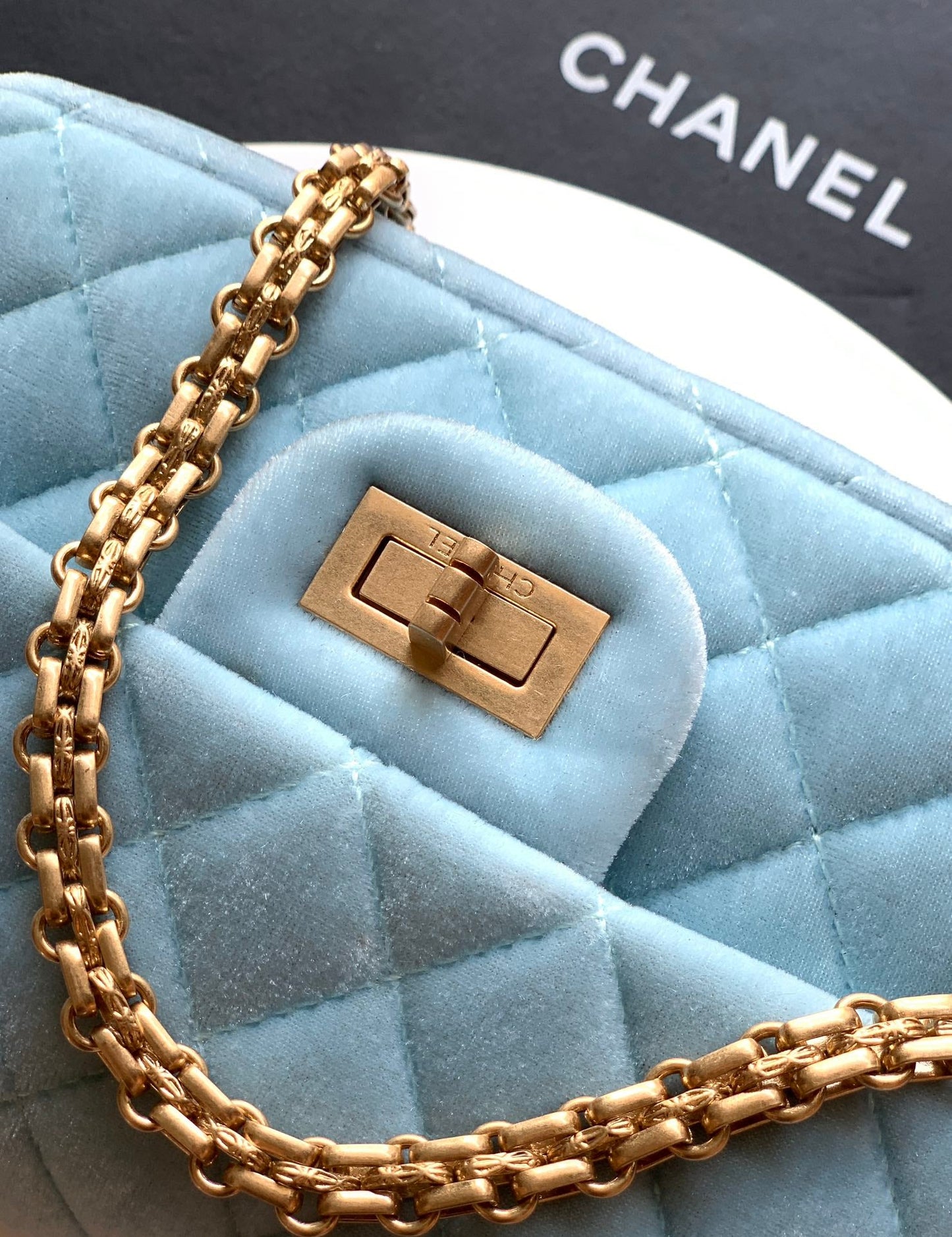 Chanel Velvet Vintage 2.55 Reissue Mini Flap Bag