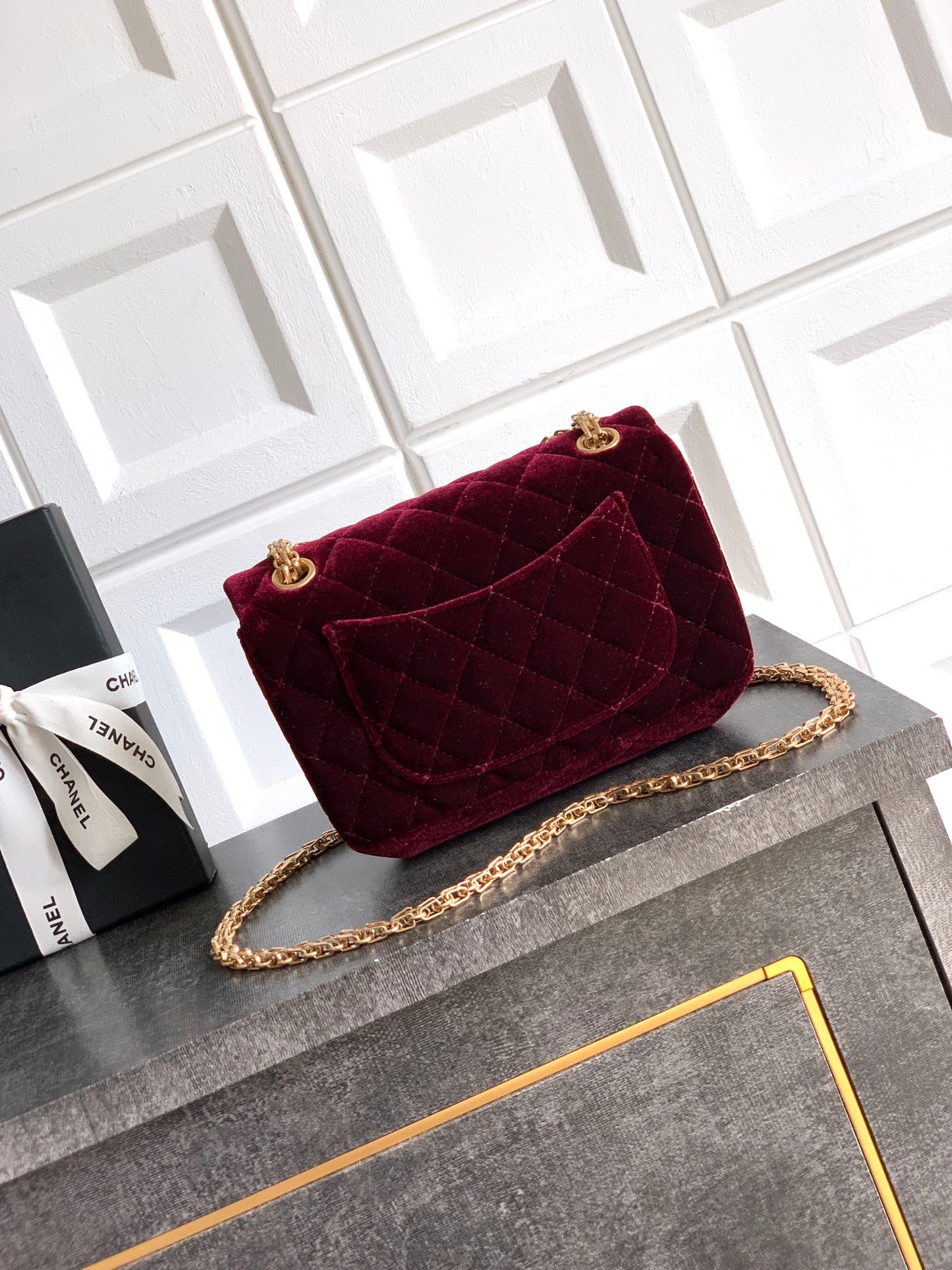 Chanel Velvet Vintage 2.55 Reissue Mini Flap Bag