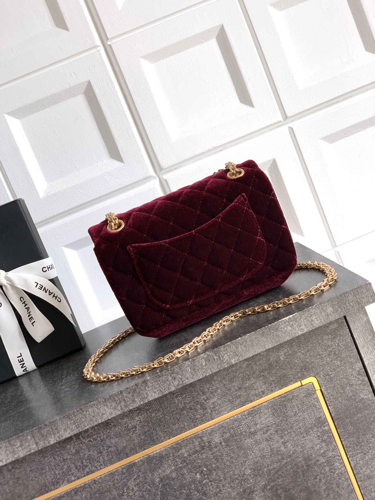 Chanel Velvet Vintage 2.55 Reissue Mini Flap Bag