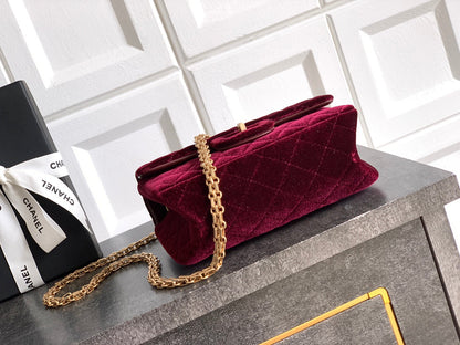 Chanel Velvet Vintage 2.55 Reissue Mini Flap Bag
