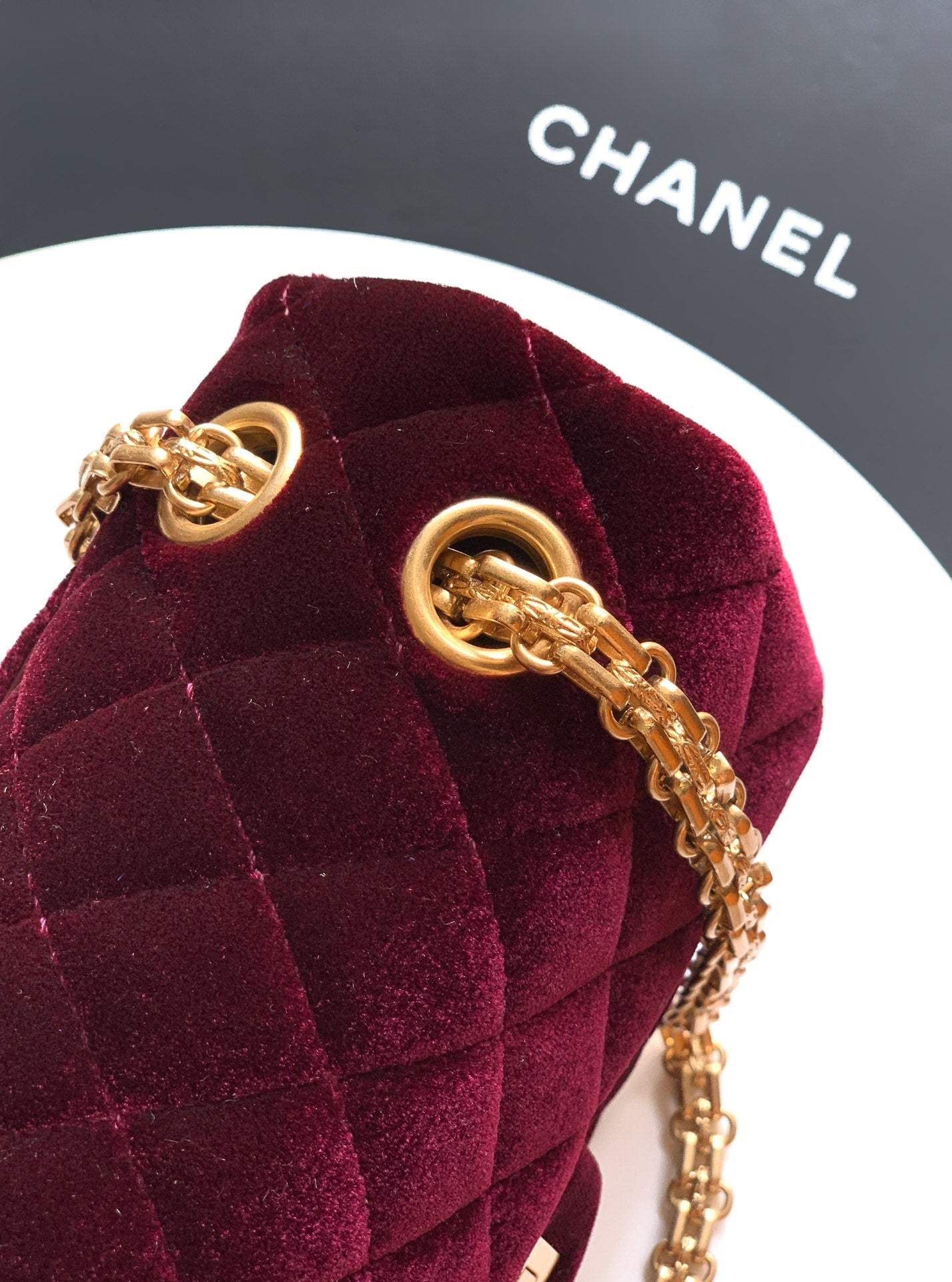 Chanel Velvet Vintage 2.55 Reissue Mini Flap Bag