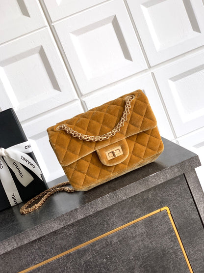 Chanel Velvet Vintage 2.55 Reissue Mini Flap Bag