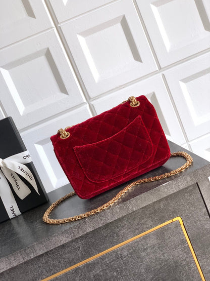 Chanel Velvet Vintage 2.55 Reissue Mini Flap Bag