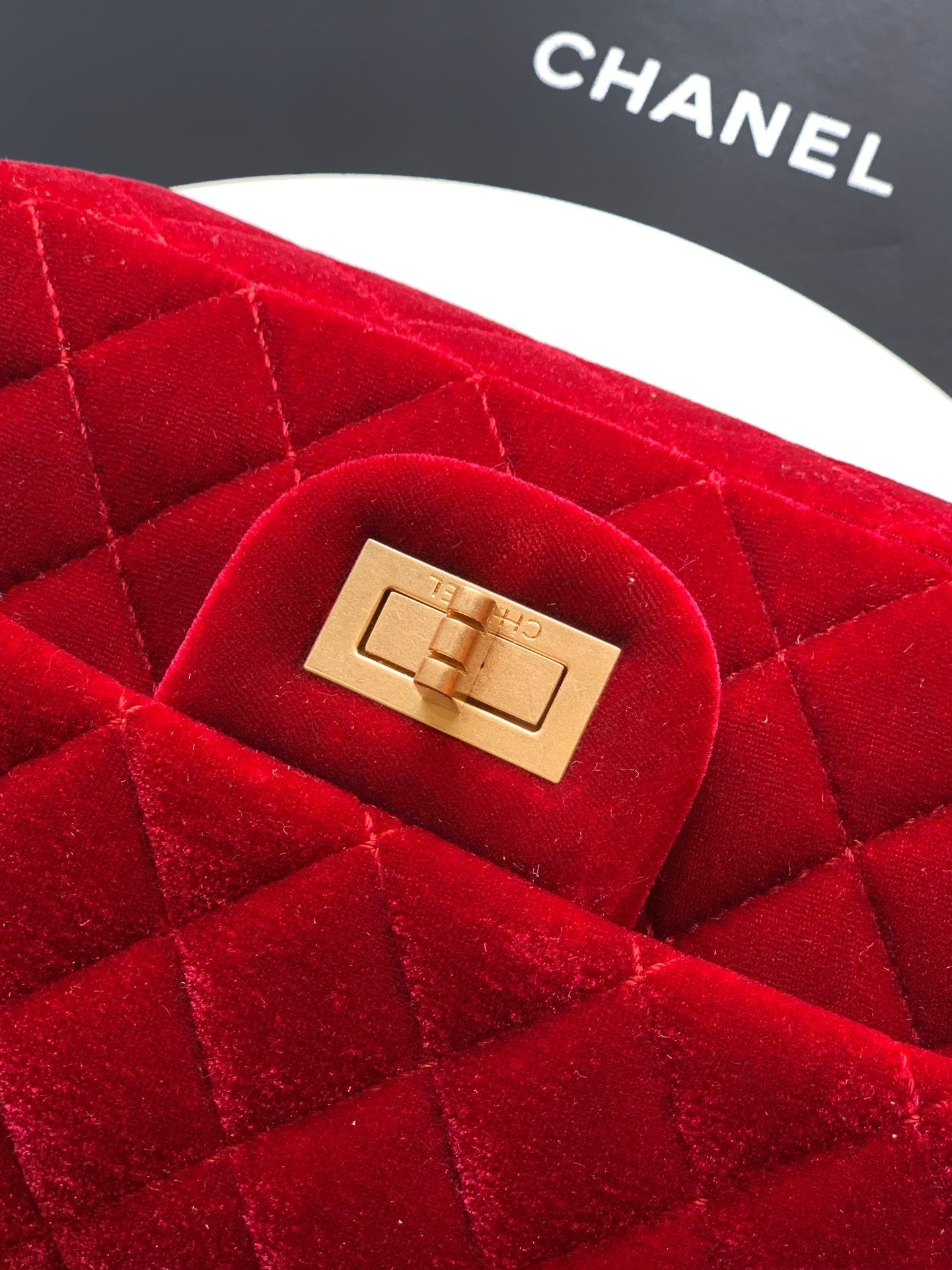 Chanel Velvet Vintage 2.55 Reissue Mini Flap Bag