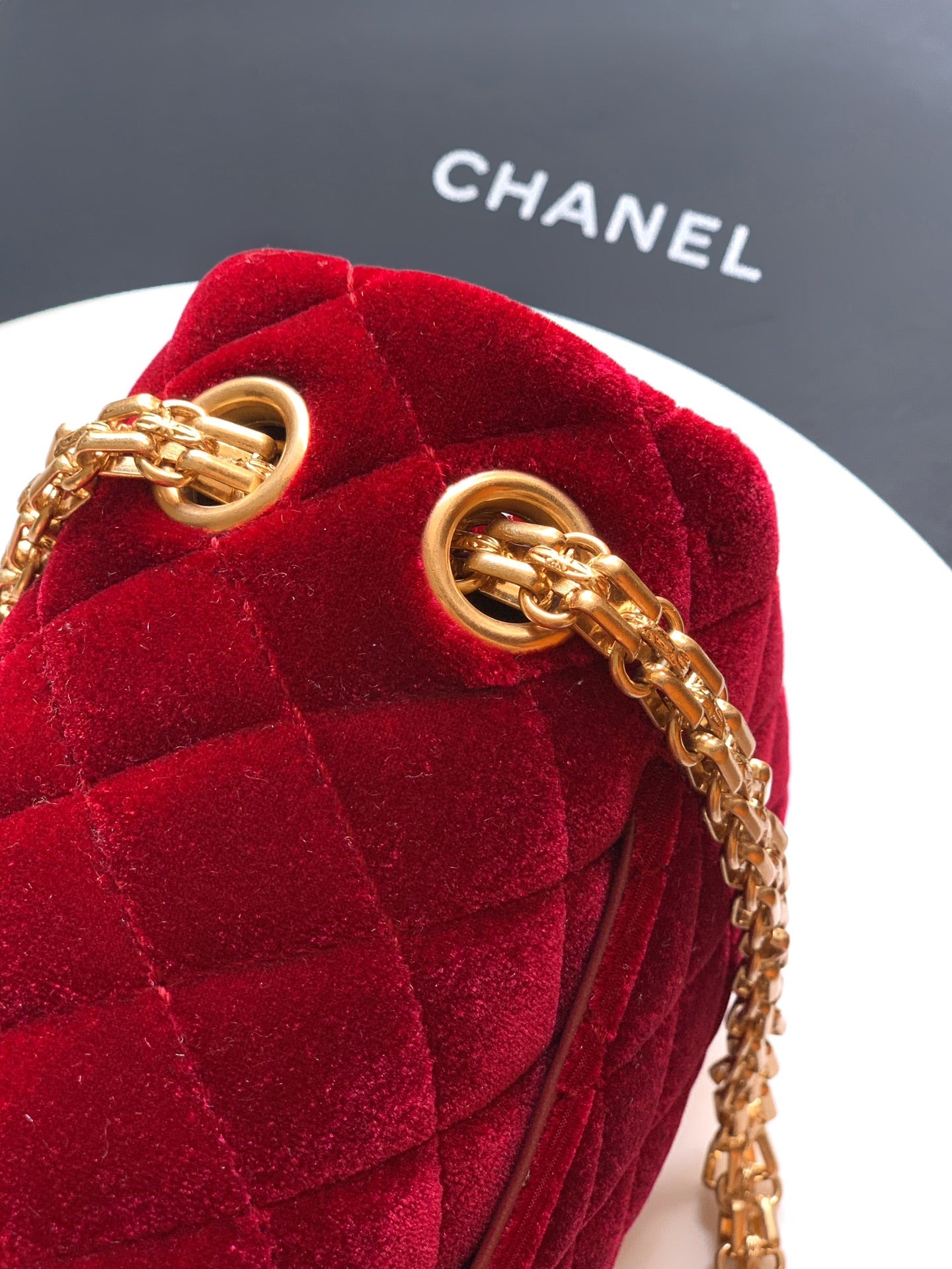 Chanel Velvet Vintage 2.55 Reissue Mini Flap Bag