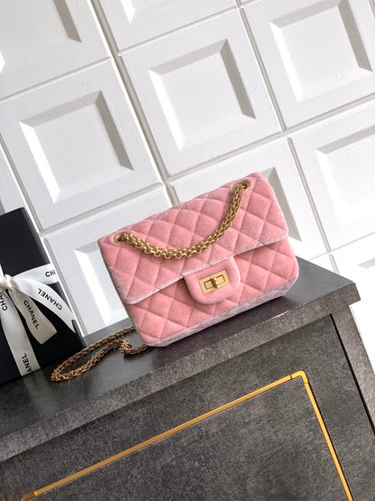 Chanel Velvet Vintage 2.55 Reissue Mini Flap Bag
