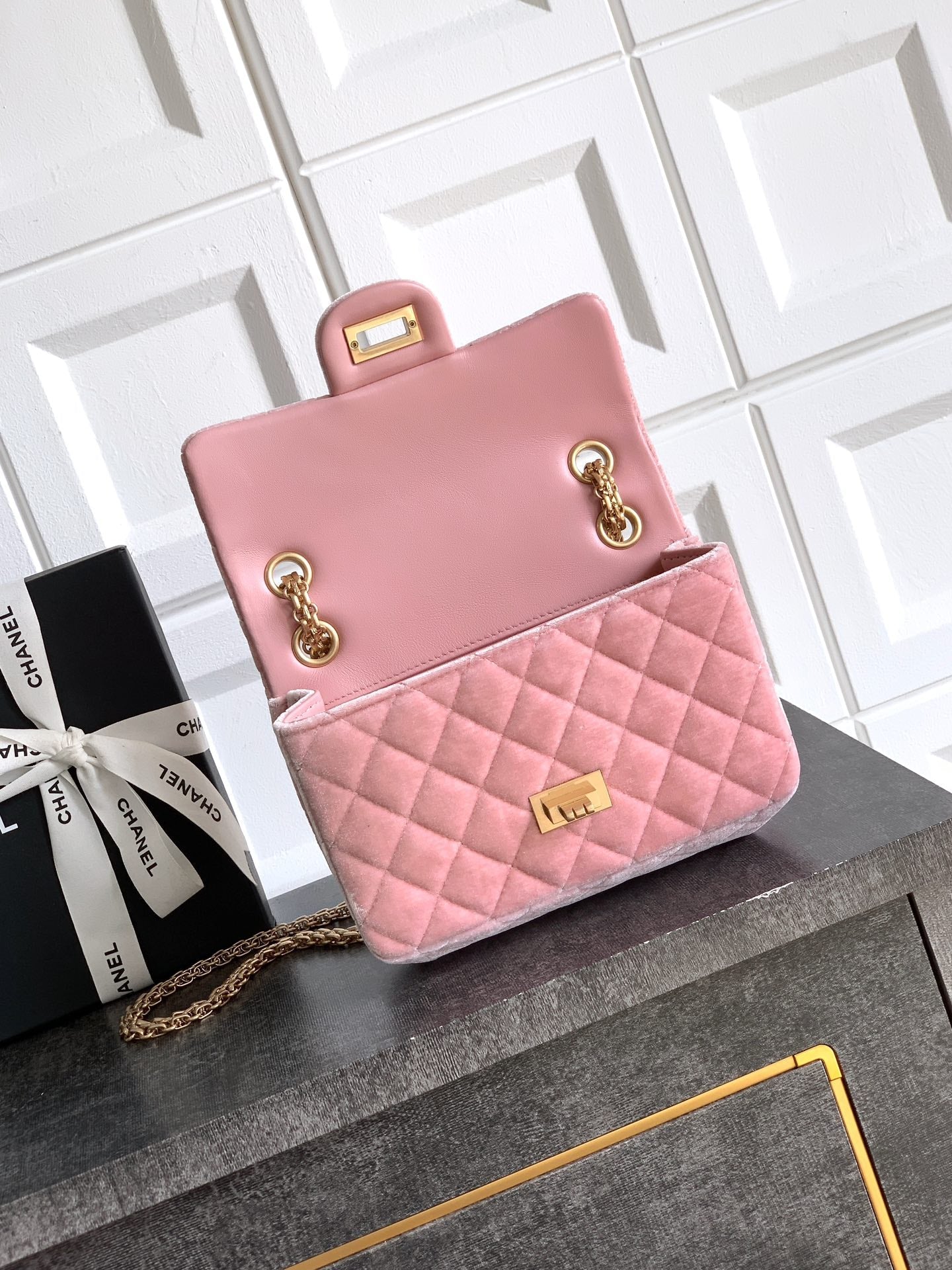 Chanel Velvet Vintage 2.55 Reissue Mini Flap Bag