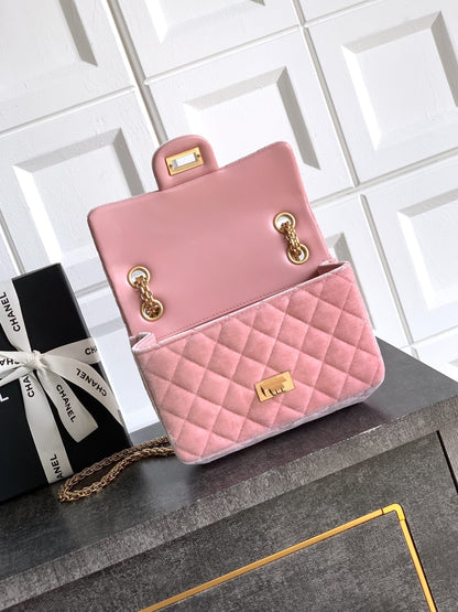 Chanel Velvet Vintage 2.55 Reissue Mini Flap Bag