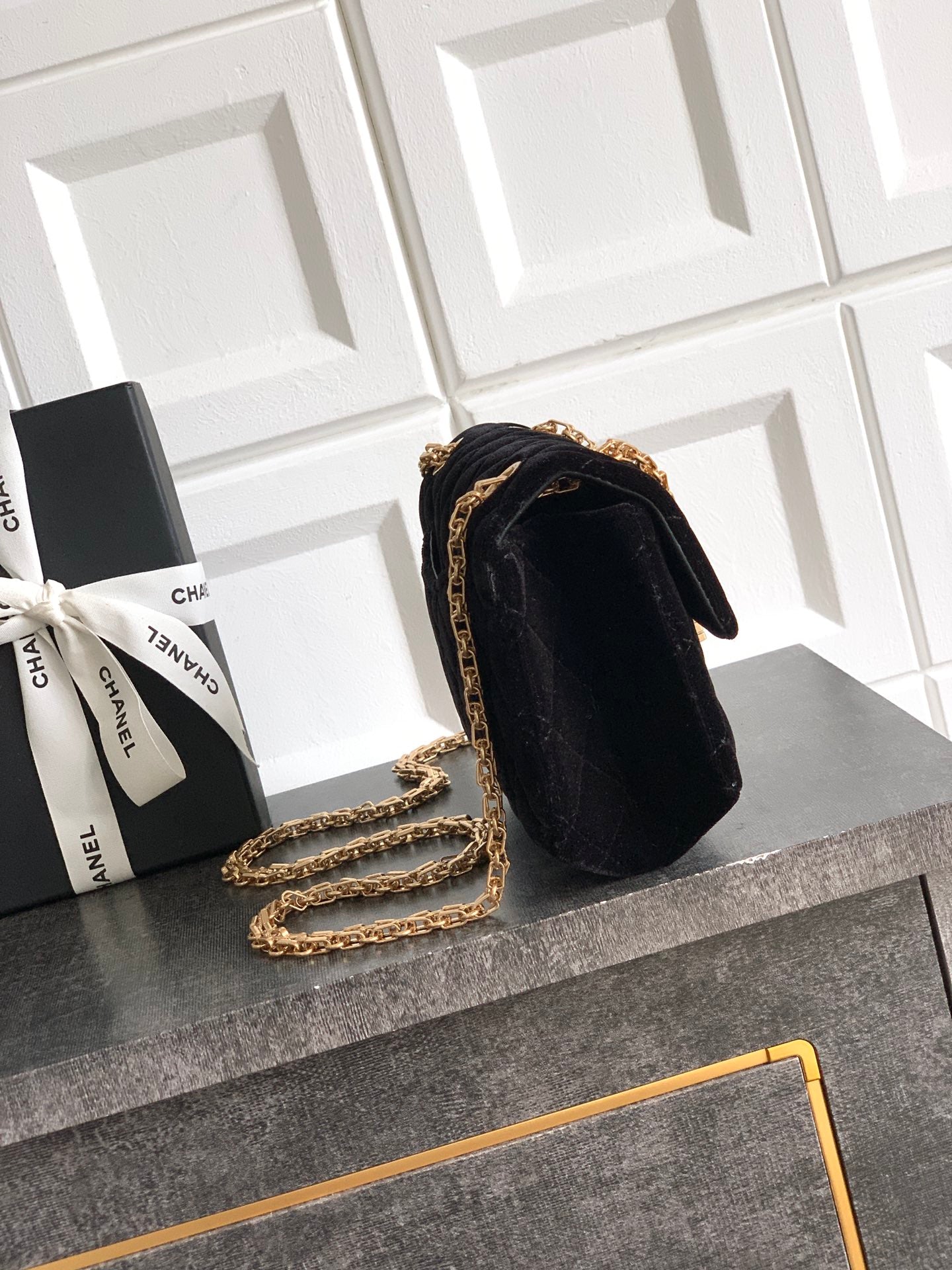 Chanel Velvet Vintage 2.55 Reissue Mini Flap Bag