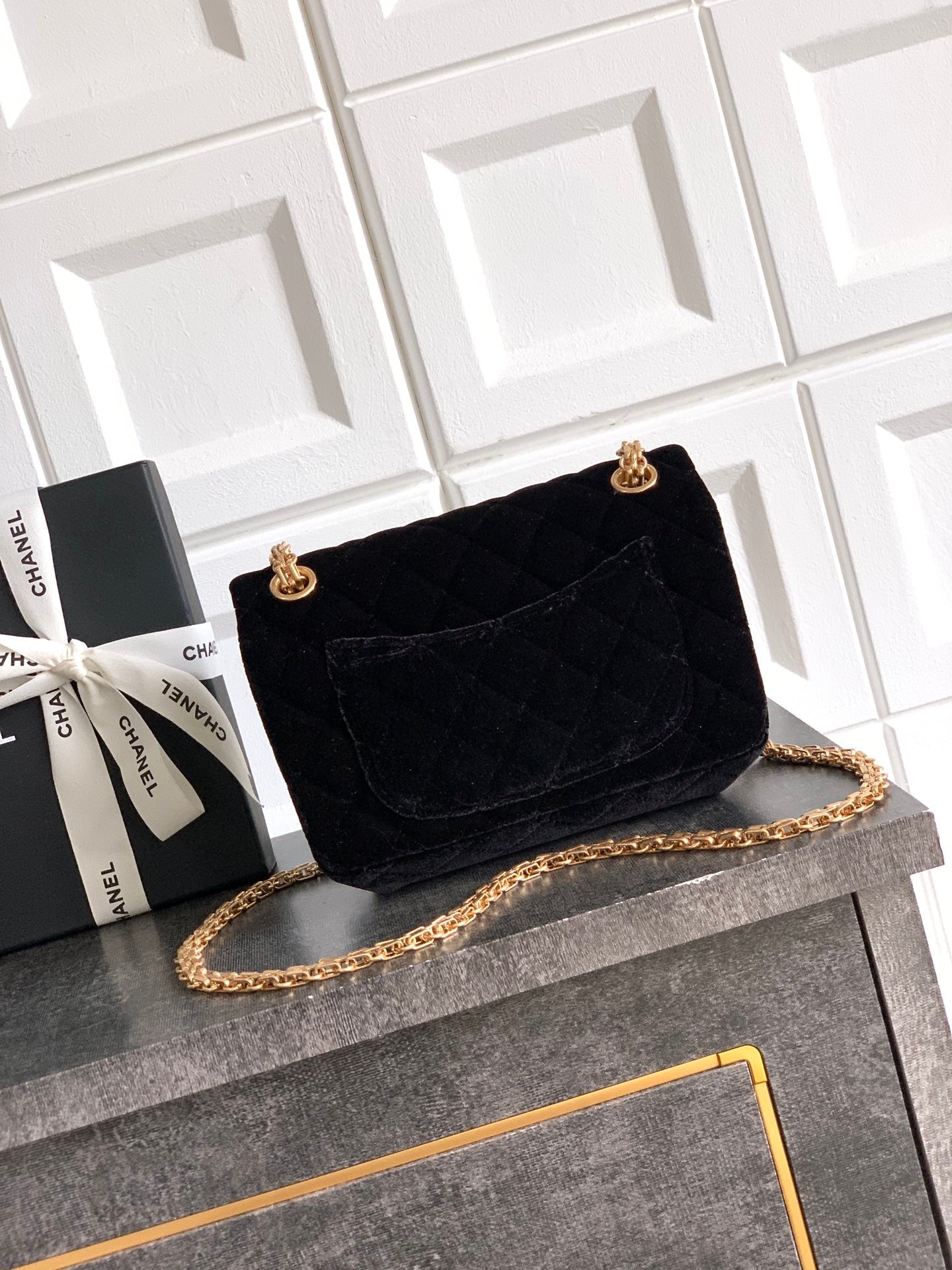 Chanel Velvet Vintage 2.55 Reissue Mini Flap Bag