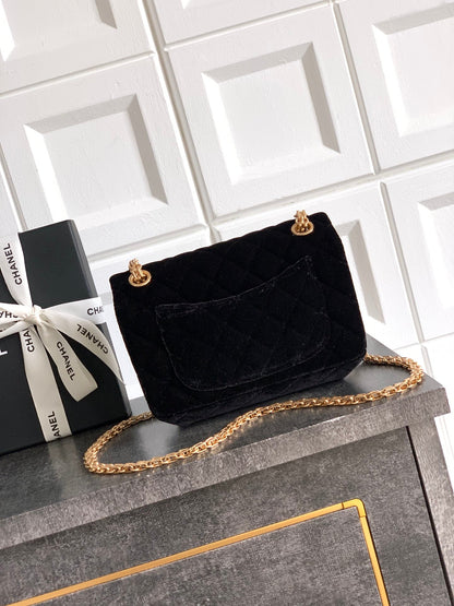 Chanel Velvet Vintage 2.55 Reissue Mini Flap Bag