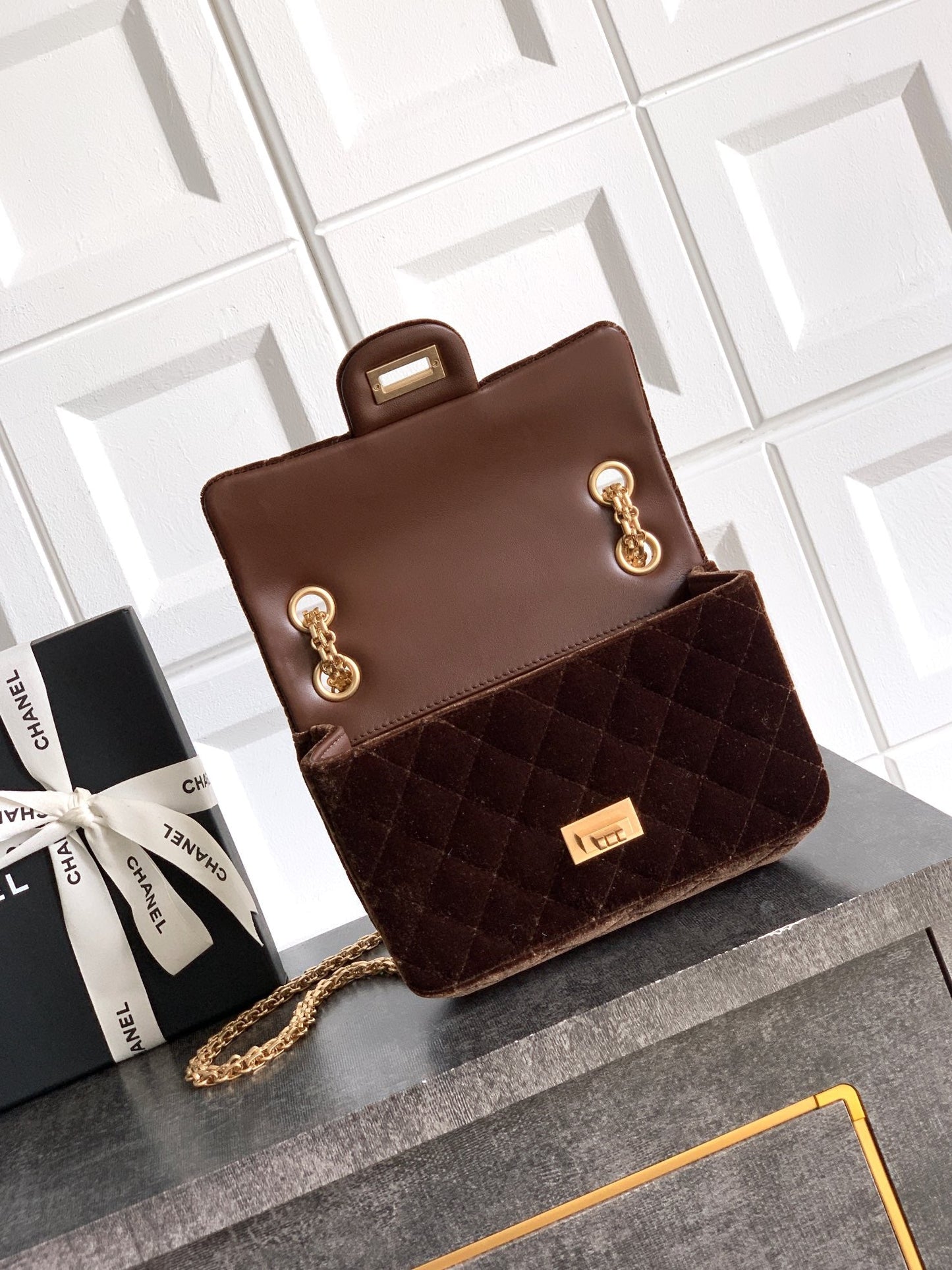 Chanel Velvet Vintage 2.55 Reissue Mini Flap Bag