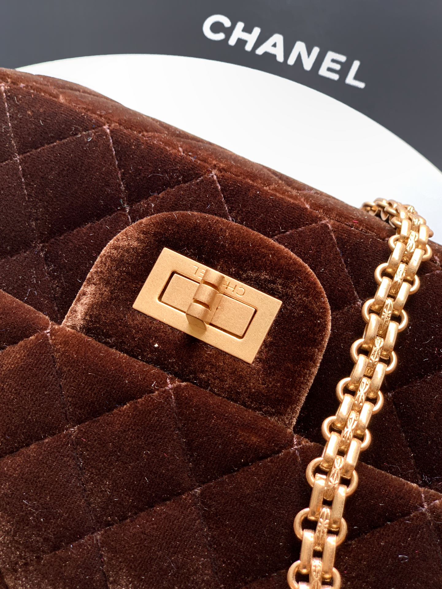 Chanel Velvet Vintage 2.55 Reissue Mini Flap Bag