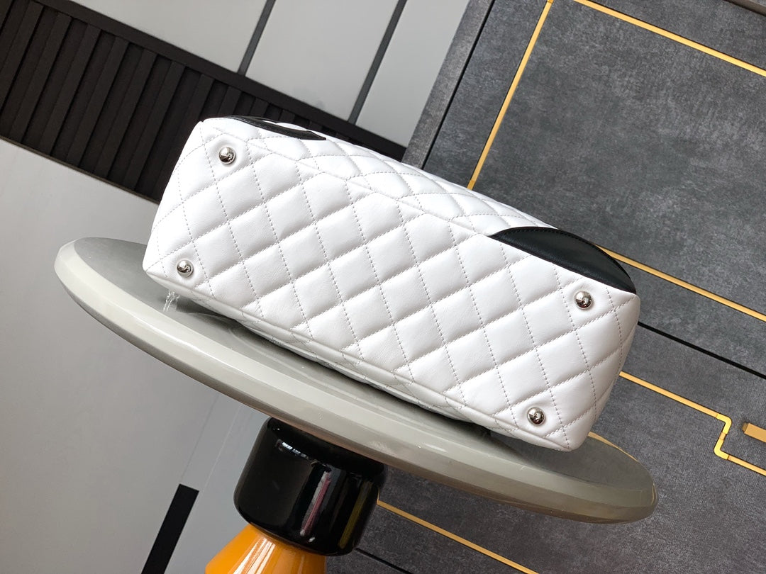 Chanel Cambon Ligne Bowler Bag (White & Black)