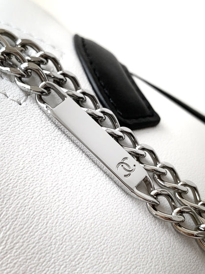 Chanel Cambon Ligne Bowler Bag (White & Black)