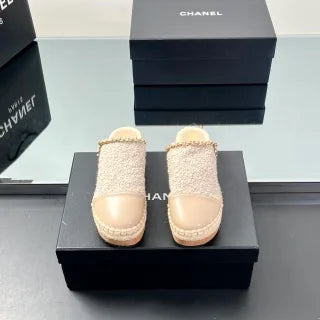 Chanel Espadrille Classic Two-Tone Sandals