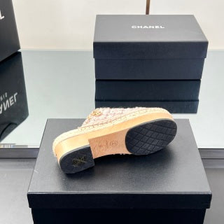 Chanel Espadrille-Style Clogs
