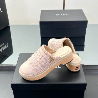 Chanel Espadrille-Style Clogs