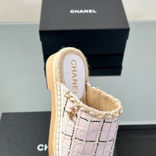 Chanel Espadrille-Style Clogs