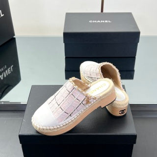 Chanel Espadrille-Style Clogs