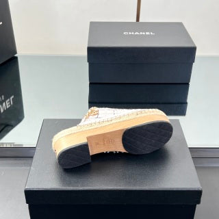 Chanel Espadrille-Style Clogs