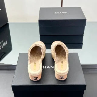 Chanel Espadrille Classic Two-Tone Sandals