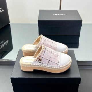 Chanel Espadrille-Style Clogs