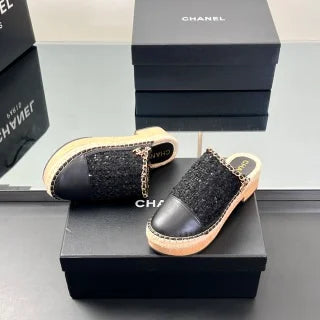 Chanel Espadrille Classic Two-Tone Sandals
