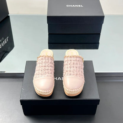 Chanel Espadrille-Style Clogs 