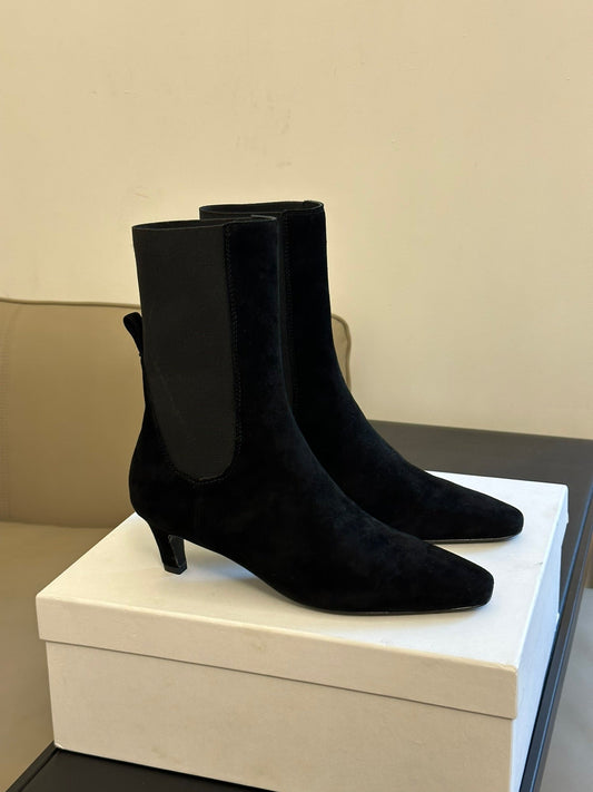 Totême Suede Mid-Heel Boots