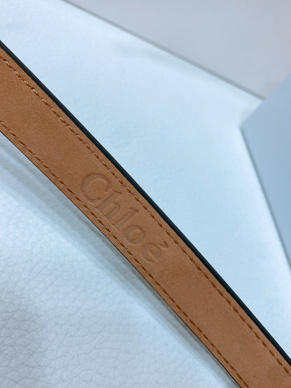 Chloé Logo Script Buckle Belt